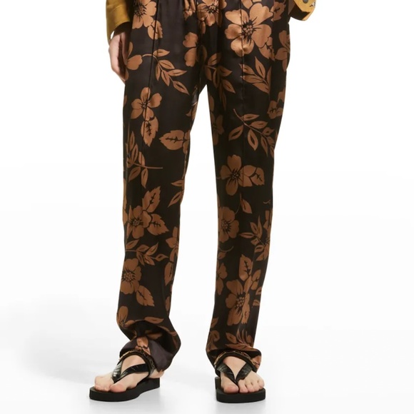 TOM FORD Floral Print Stretch Silk Pajama Pants - Picture 8 of 9